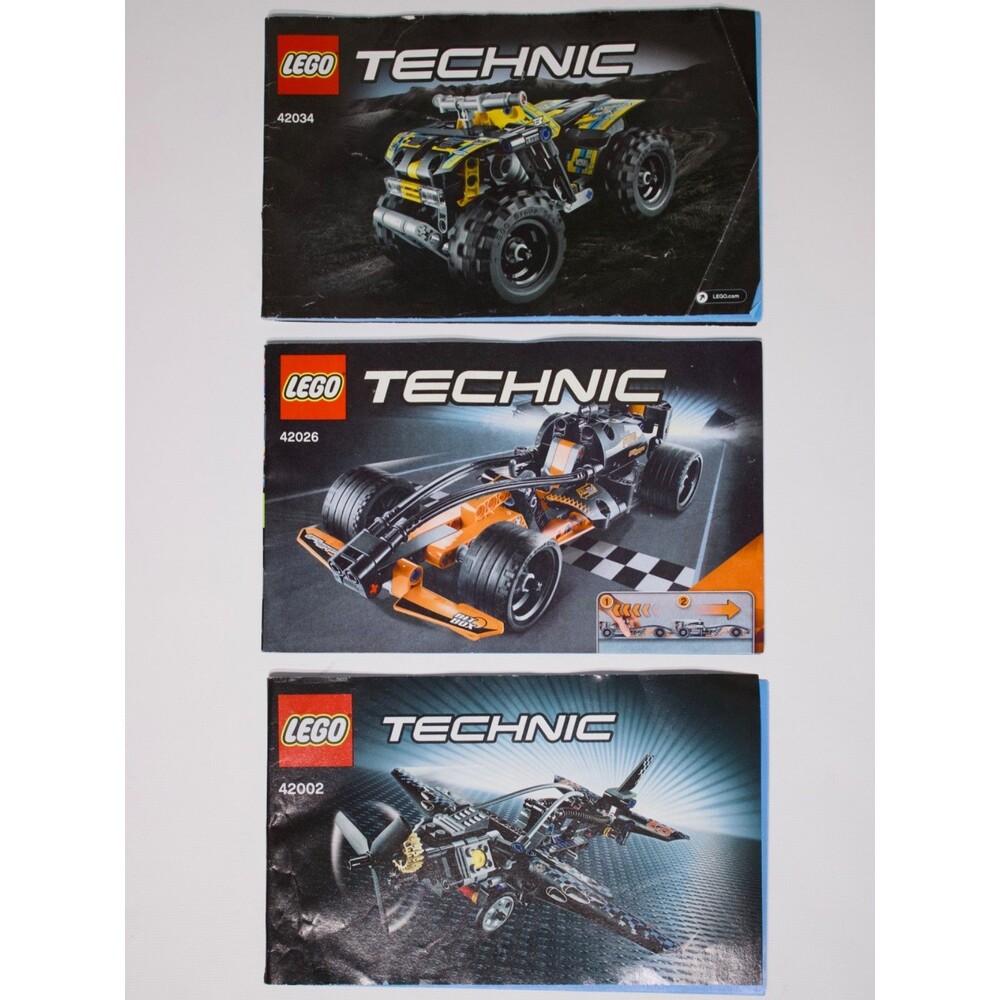 Technic 42034 42026 42002 Instruction Manuals Quad Cycle F1 Car Airplane (A4)